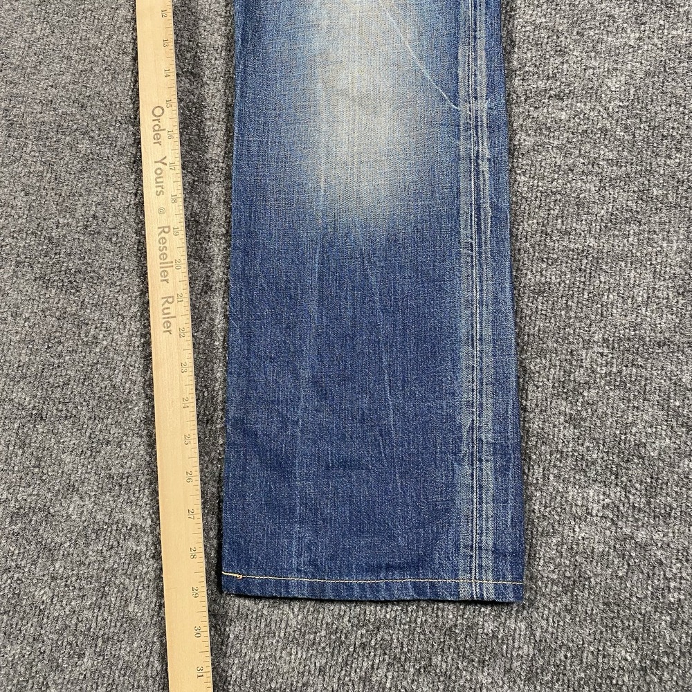 G-Star Raw 3301 Straight Leg Jeans Mens 31x29 Faded Whiskered Blue Denim - Picture 7 of 10